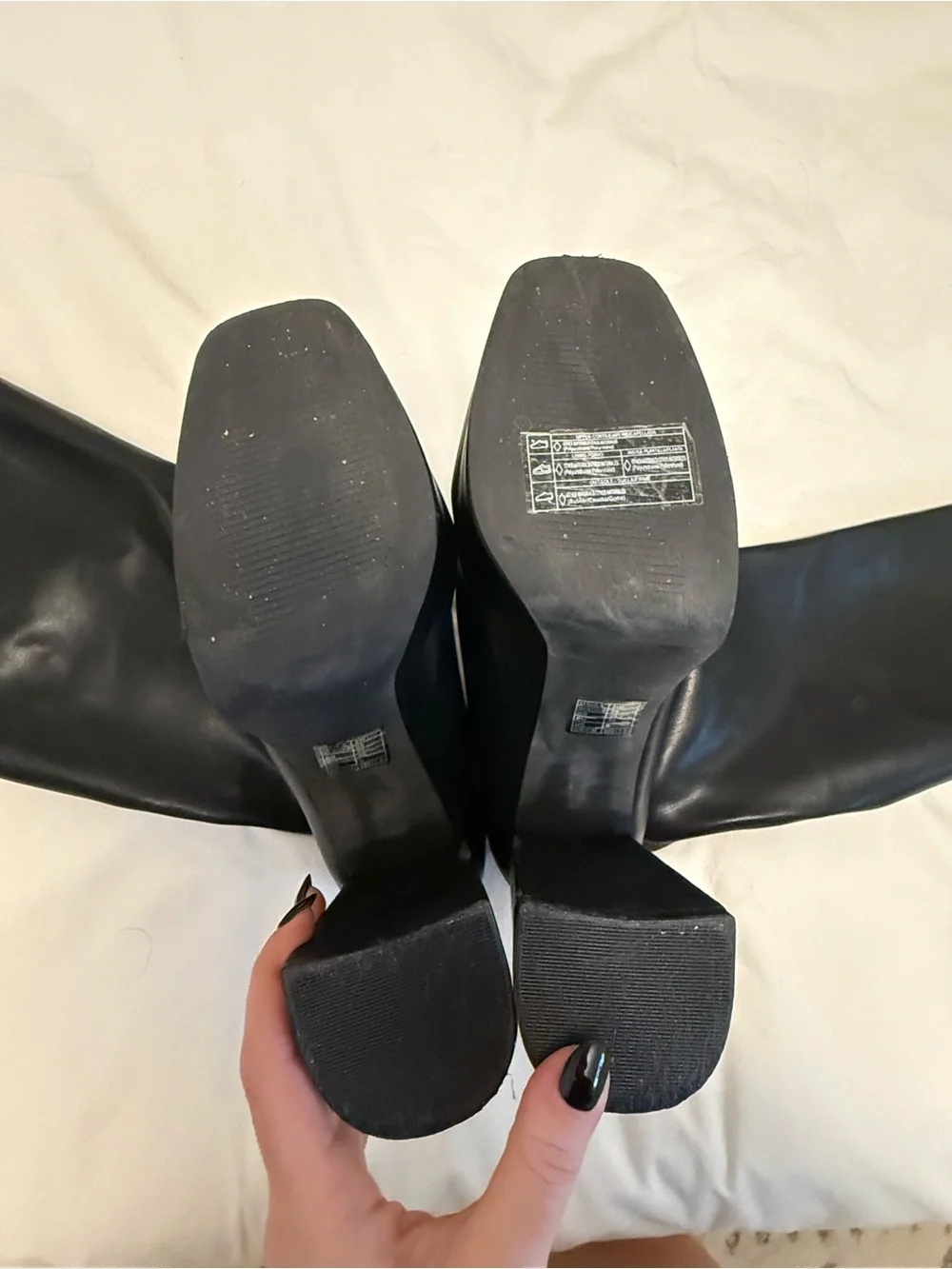 Forever 21 Black Platform Knee-High Women's Boots 8W